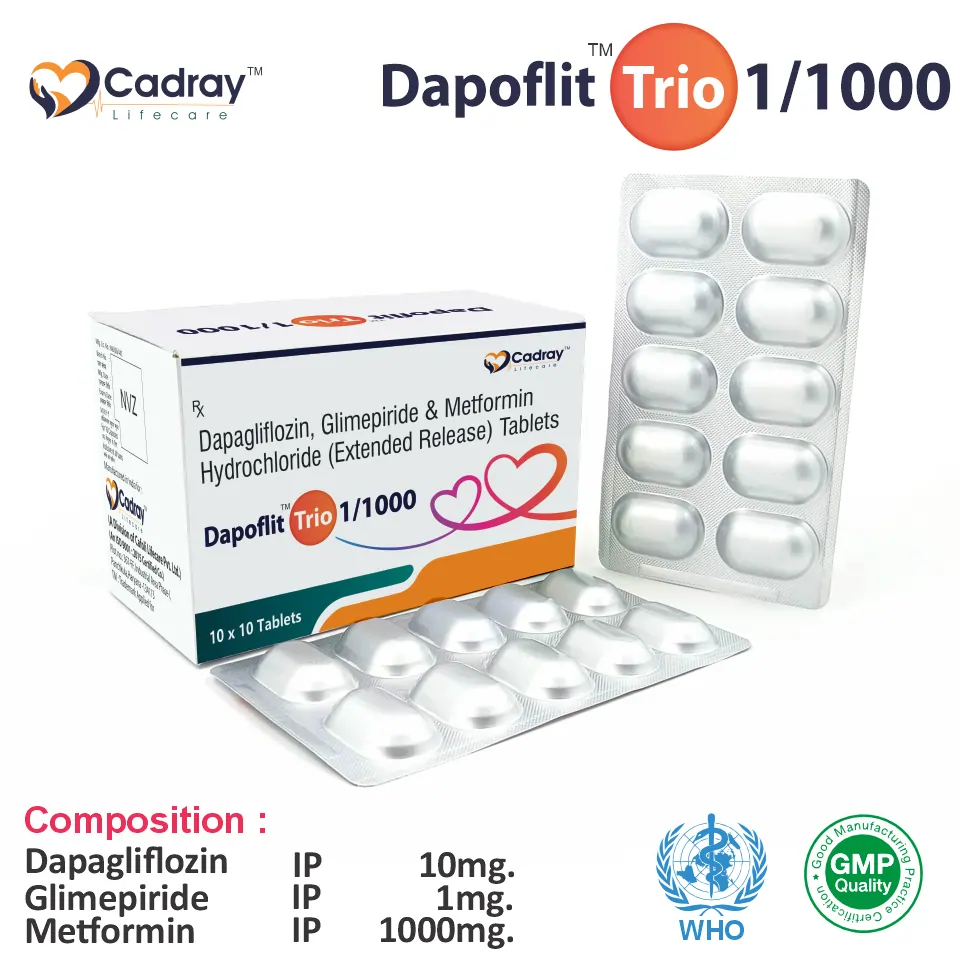 Dapagliflozin Glimepiride Metformin Tablet Anti-Diabetic Packaging